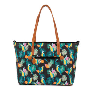Baby changing bag Pink Lining Nottinghill Tote parrot design
