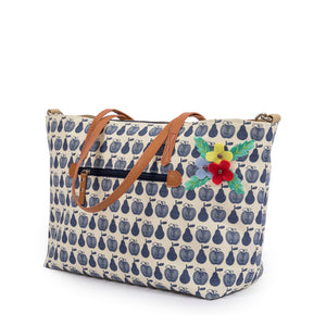 Notting Hill Tote Navy Apples & Pears
