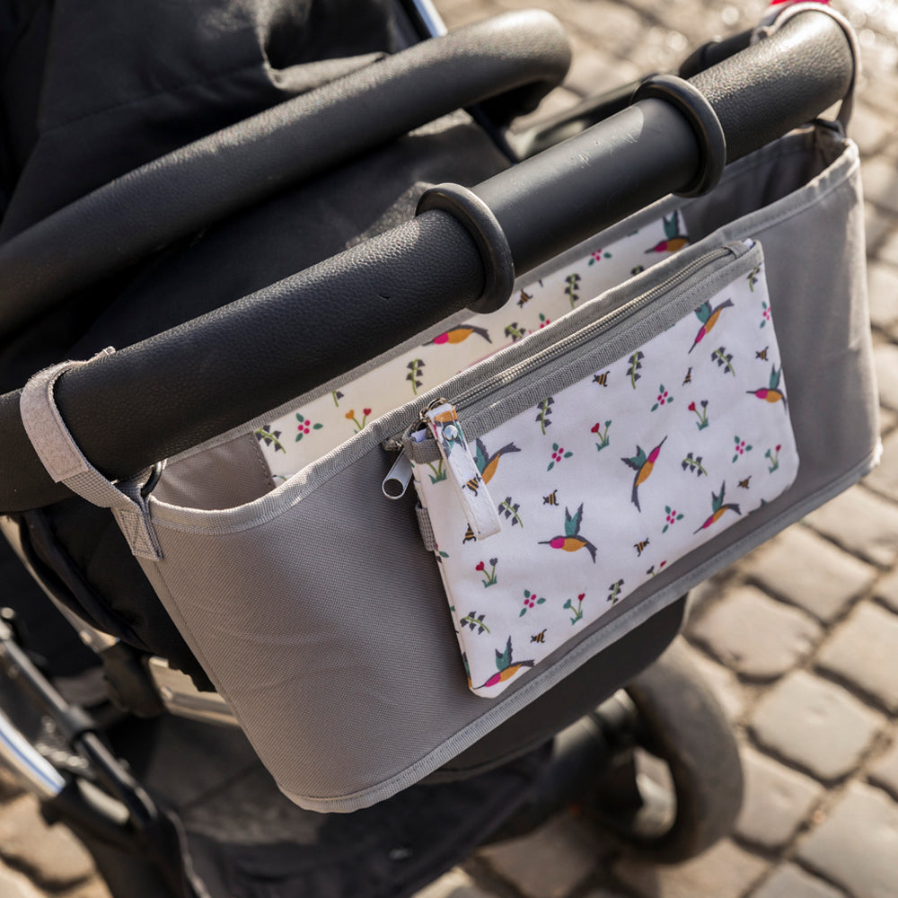 Pink lining cheap stroller organiser